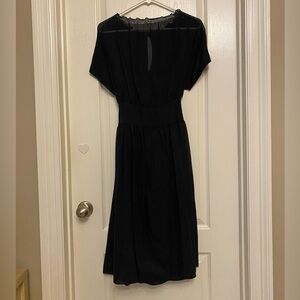 Mango Classic Black Midi Dress